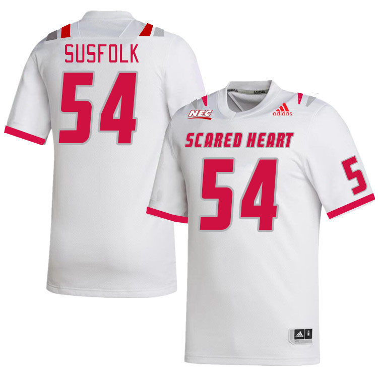 Men-Youth #54 Gavin Susfolk Scared Heart Pioneers 2023 College Football Jerseys Stitched-White